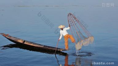 渔夫钓鱼茵莱湖